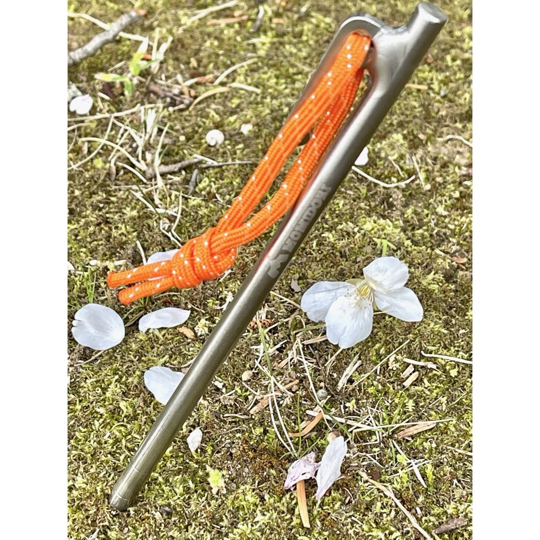 MOMIDORIチタンペグ 夜光固定ロープ付き 30cm 6本セットの通販