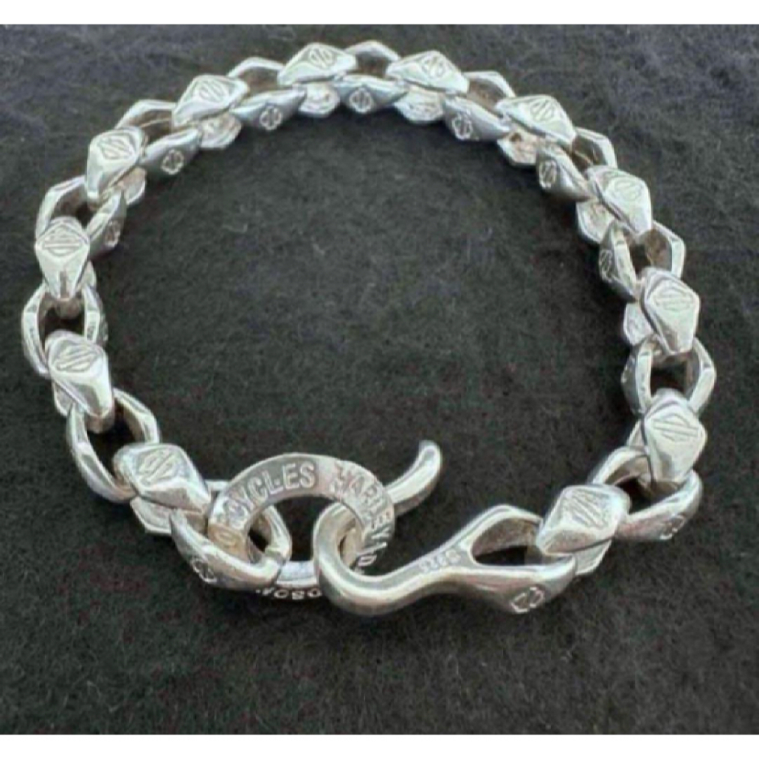 シルバー925 ヴィンテージ ハーレーダビットソン チェーンブレスレット メンズのアクセサリー(ブレスレット)の商品写真