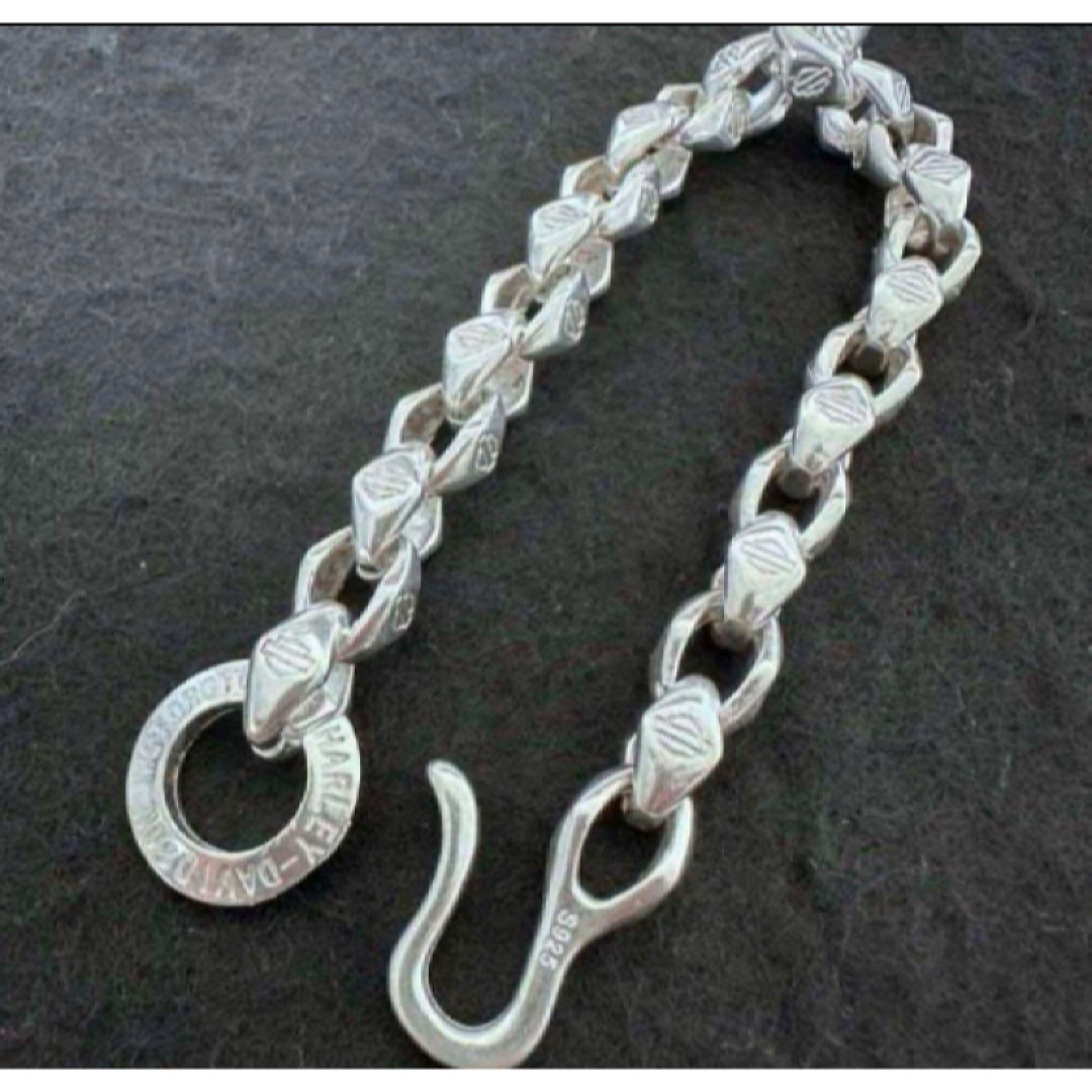 シルバー925 ヴィンテージ ハーレーダビットソン チェーンブレスレット メンズのアクセサリー(ブレスレット)の商品写真