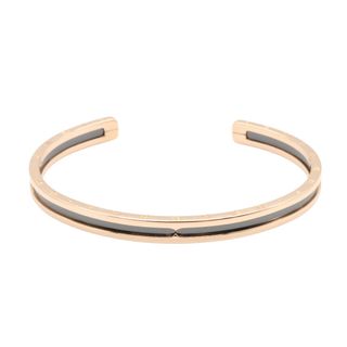 ブルガリ(BVLGARI)のブルガリ BVLGARI B-zero1 ビーゼロワン オープン バングル セラミック バングル アクセサリー K18PG（ピンクゴールド） セラミック メンズ レディース ゴールド系 / ブラック系 【中古】(ブレスレット/バングル)