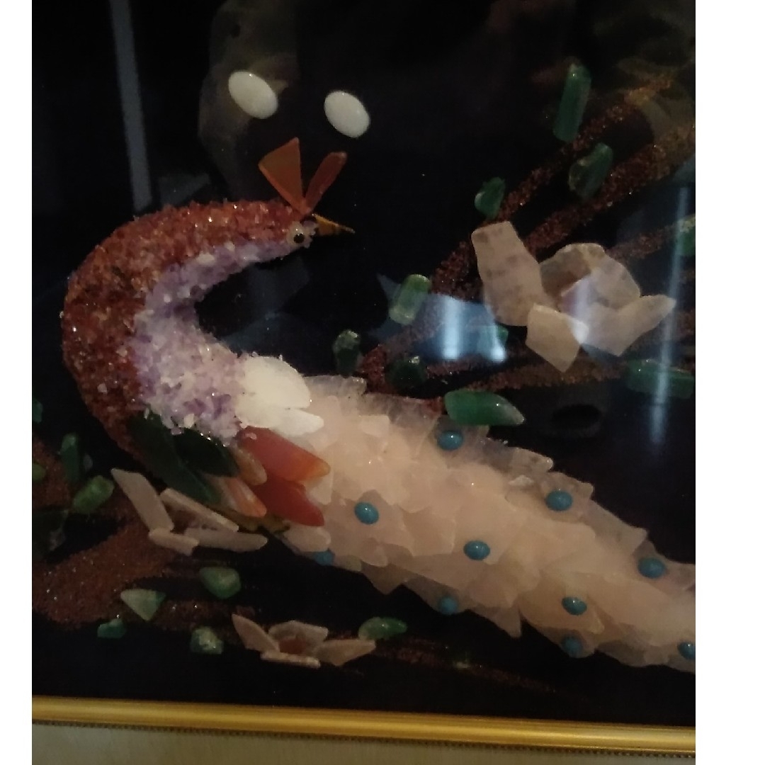 絵画 貴石画 宝石画 アンティーク  レトロ 骨董品 エンタメ/ホビーの美術品/アンティーク(絵画/タペストリー)の商品写真