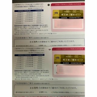 【最新】三越伊勢丹 株主優待　優待カード　２枚(ショッピング)