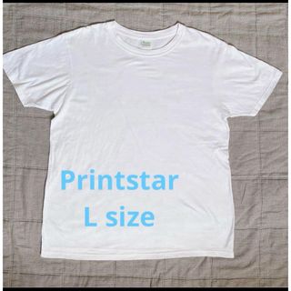 プリントスター(Printstar)のPrintstar 白色Ｔシャツ 半袖 シンプル 薄手 Lサイズ 2枚セット(Tシャツ(半袖/袖なし))