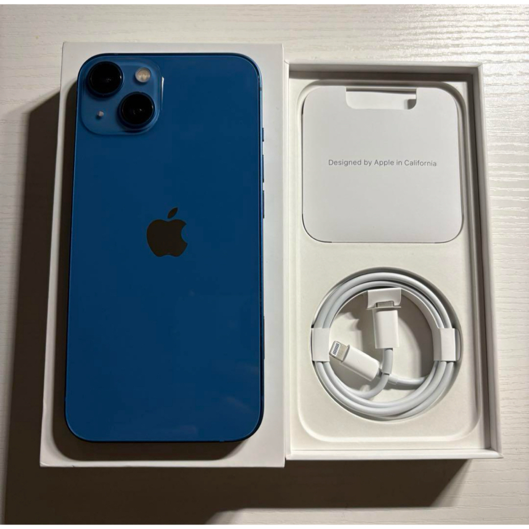 iPhone13 128GB ブルー 極美品 iPhone - iPhone13 128GB ブルー SIMフリー 極美品の通販 by
