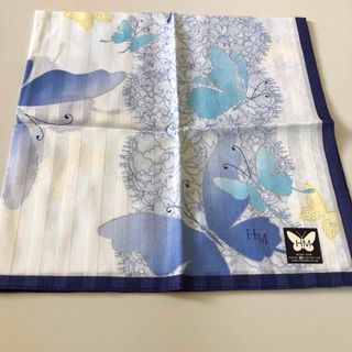 ハナエモリ(HANAE MORI)のHM 蝶と花のデザインハンカチ(ハンカチ)
