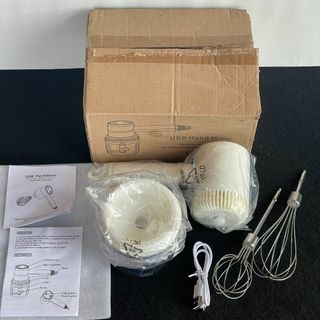 新品 未使用 USB-C 充電式 コードレス ハンドミキサー ３段階速度調節(調理道具/製菓道具)