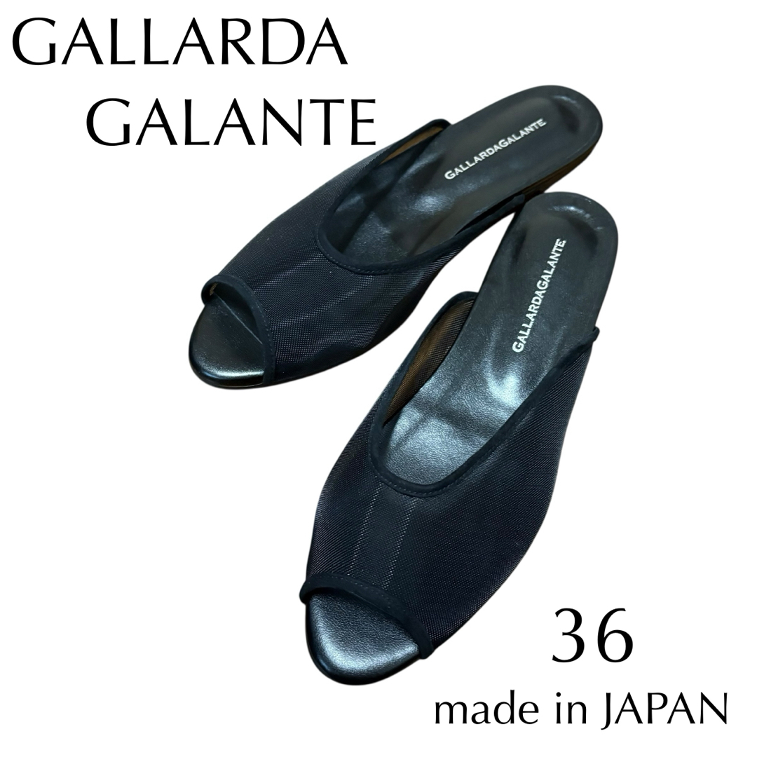 GALLARDA GALANTE(ガリャルダガランテ)のGALLARDA GALANTE シアー フラットサンダル ブラック 36 レディースの靴/シューズ(サンダル)の商品写真