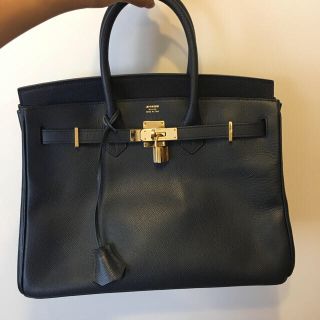 エポニーヌ EPONINE 「BIRKIN35」ハンドバッグ ブラック