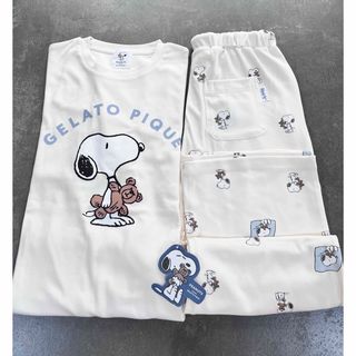 ジェラートピケ PEANUTS スヌーピー ルームウェア 上下セット(ルームウェア)