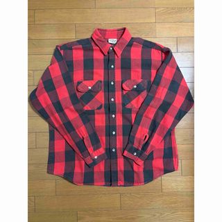 ファイブブラザー(FIVE BROTHER)の90s FIVE BROTHER ネルシャツ ブロックチェック XL 赤黒 (シャツ)