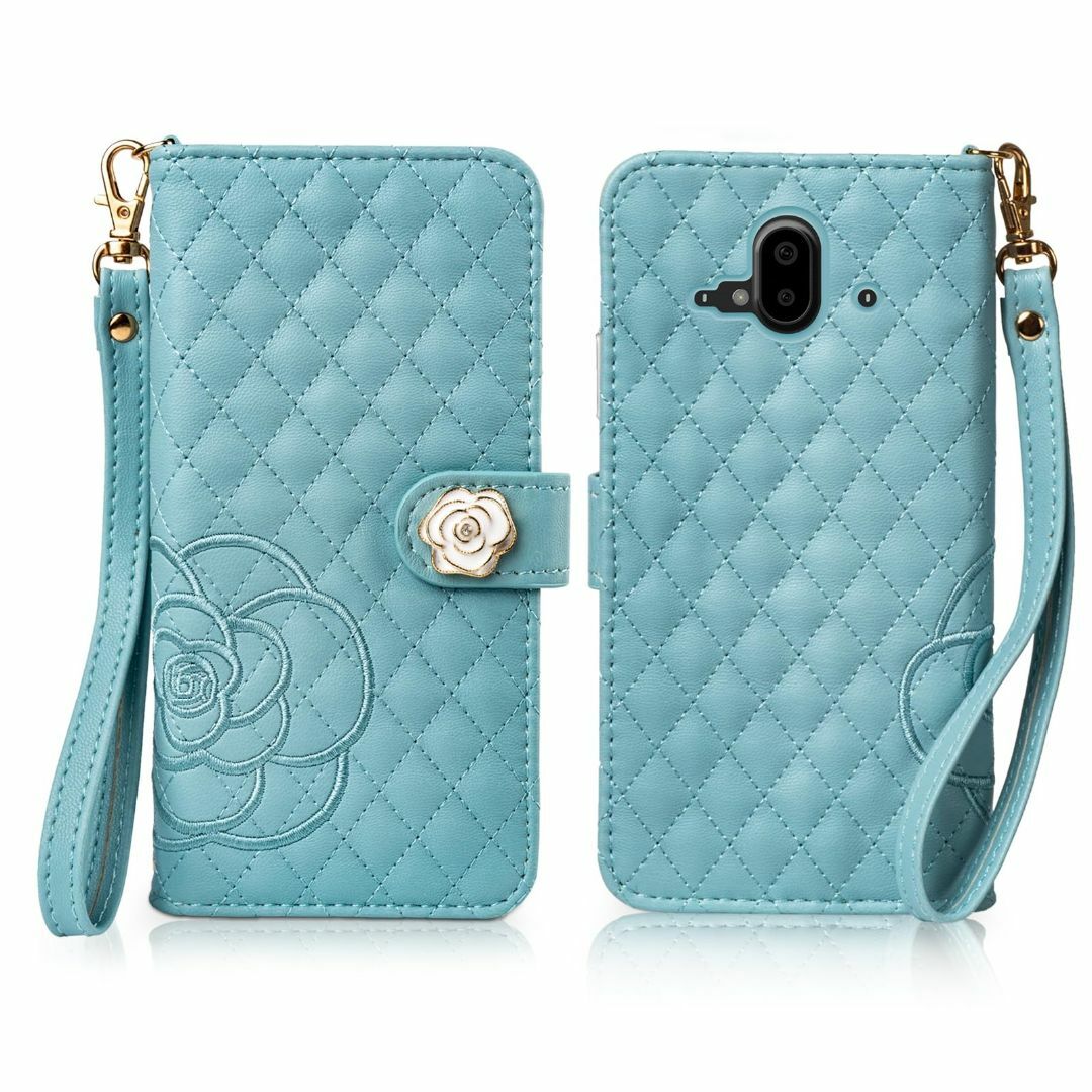 【数量限定】らくらくスマートフォン F-52B ケース 薔薇 バラ 刺繍 f-5 スマホ/家電/カメラのスマホアクセサリー(その他)の商品写真
