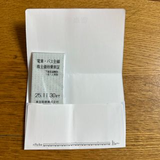 東急株主優待乗車券　5枚(鉄道乗車券)