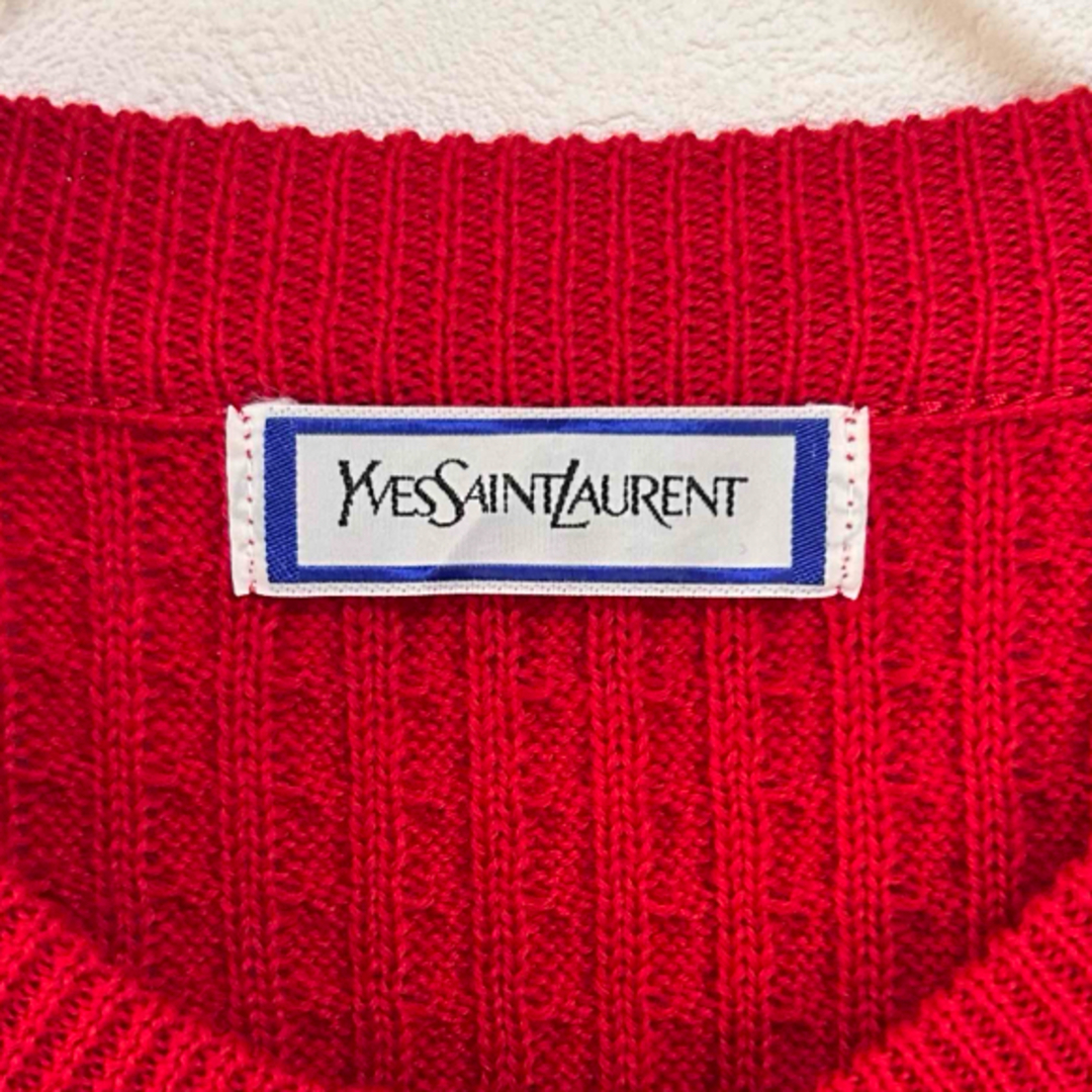 イヴサンローランYves Saint Laurent レーヨン混紡ボーダー