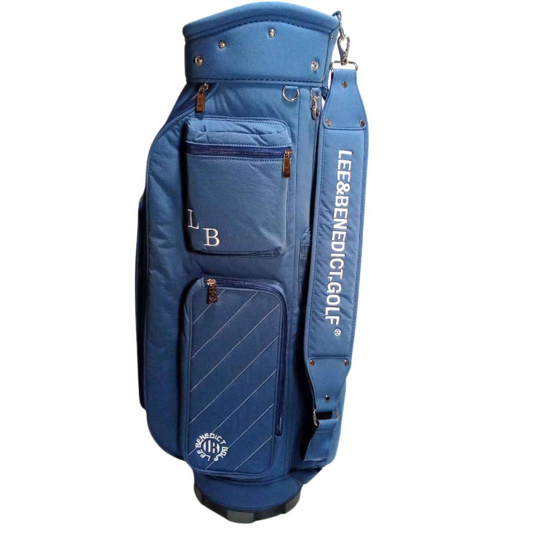 軽量 LEE BENEDICT GOLF ネイビー キャディバック 複数ポケット 軽量 LEE BENEDICT GOLF ネイビー キャディバック 複数ポケット