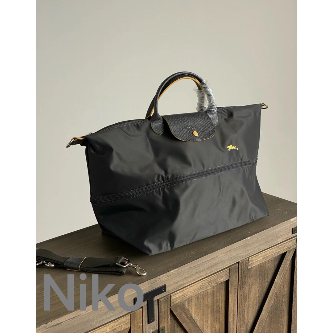 LONGCHAMP ロンシャン ボストンバッグ グレー ガンメタル ル