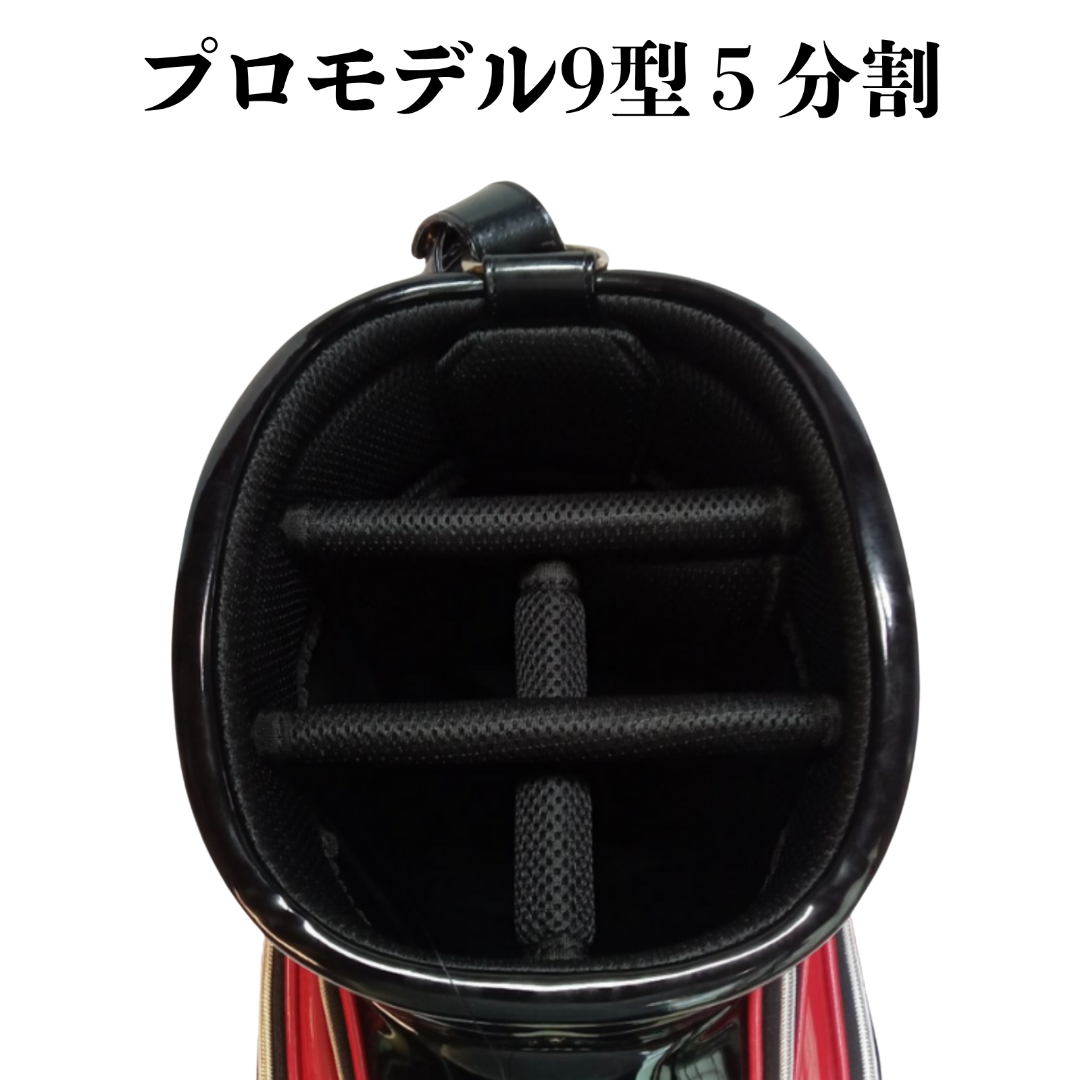 プロモデル LEE BENEDICT GOLF ゴルフバッグ ブラック&レッド LEE BENEDICT GOLF プロモデルキャディバッグ ブラック＆レッド