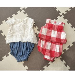 オールドネイビー(Old Navy)のOLD NAVY　ロンパース2点セット(ロンパース)