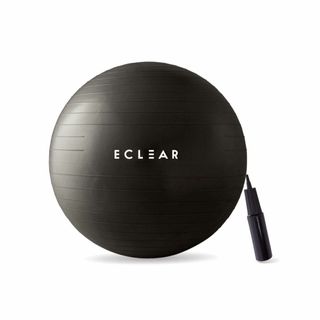 エレコム バランスボール 55cm フィットネス 空気入れ付き ブラック HCF(その他)
