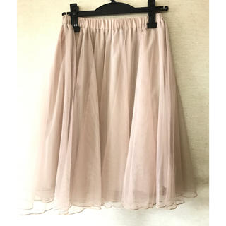 クチュールブローチ(Couture Brooch)のチュールスカート ピンクベージュ(ひざ丈スカート)