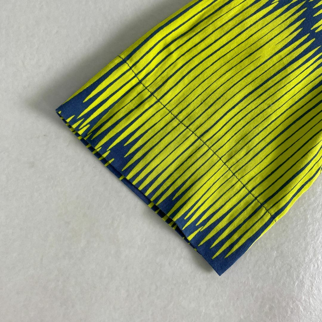 美品　マリメッコ　ワンピース　長袖シャツ　ハーフボタン　総柄　S M相当 marimekko - 美品 マリメッコ ワンピース 長袖シャツ ハーフ