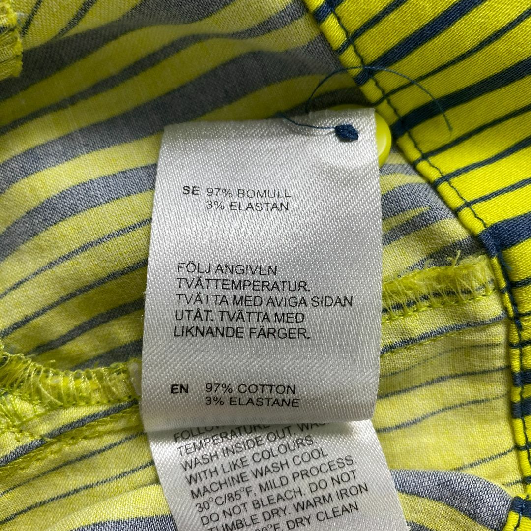 美品　マリメッコ　ワンピース　長袖シャツ　ハーフボタン　総柄　S M相当 marimekko - 美品 マリメッコ ワンピース 長袖シャツ ハーフ