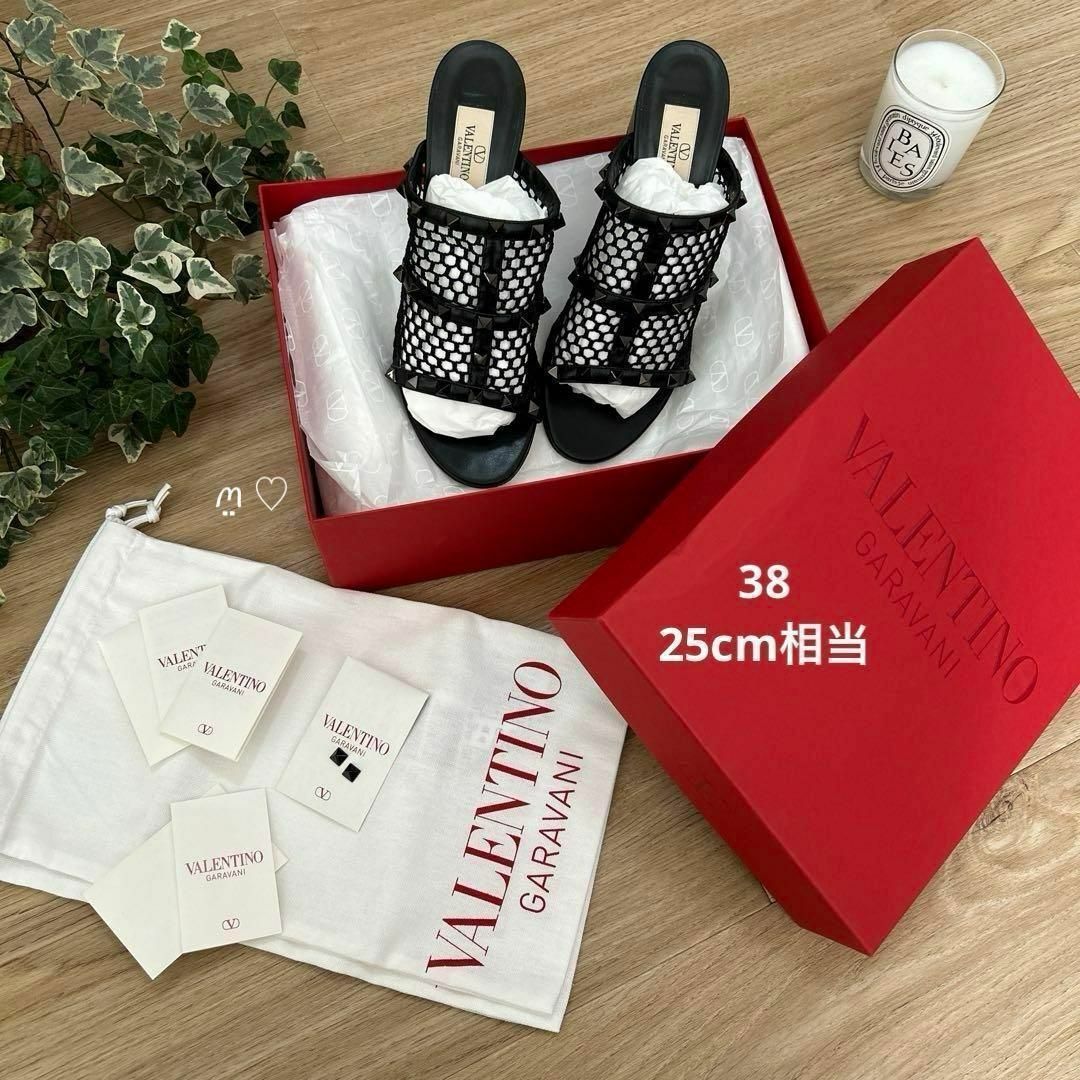VALENTINO　ヴァレンティノ　ロックスタッズ ラバー スライドサンダル38 ロックスタッズ ラバー スライドサンダル for メンズ インチ