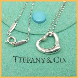 ティファニー(Tiffany & Co.)のティファニー シルバー925 ダイヤ オープンハート 2P ネックレス(ネックレス)