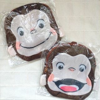 おさるのジョージ ランドリーポーチ 洗濯ネット 2種類セット 新品 タグ付き(キャラクターグッズ)