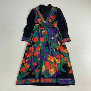 LEONARD - ❣️新品レオナール❣️花柄トリム七分袖ロング
