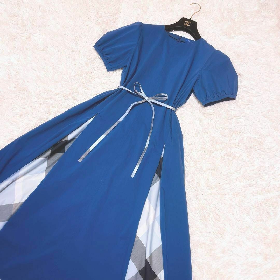 BURBERRY BLUE LABEL - BLUE LABELチェック 切替 ワンピース