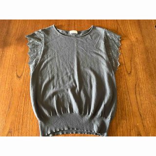 トゥモローランド(TOMORROWLAND)のBallssy レーヨンナイロンレースコンビ フレンチスリーブプルオーバー(カットソー(半袖/袖なし))