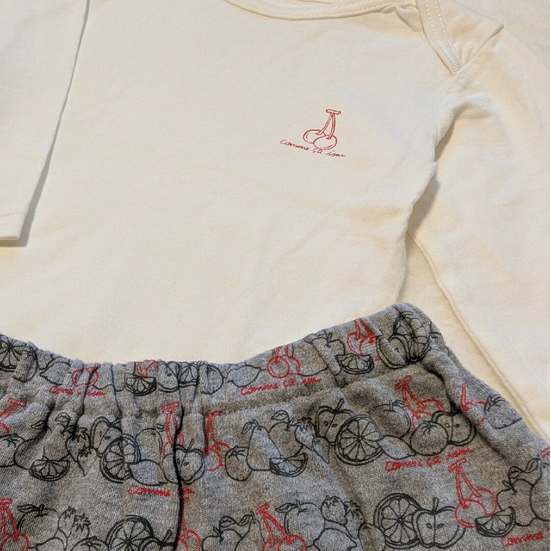 COMME CA ISM(コムサイズム)のコムサイズム　カットソー&スカート　80cm キッズ/ベビー/マタニティのベビー服(~85cm)(シャツ/カットソー)の商品写真