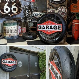 GARAGEサインボード "B" ガレージ看板 BASE雑貨 アメリカン(インテリア雑貨)