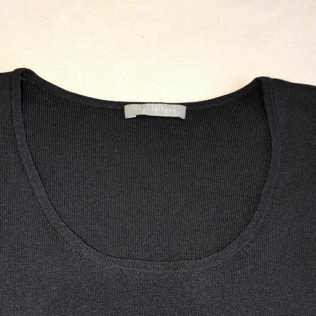 Theory luxe(セオリーリュクス)のセオリーリュクス　袖スリット　 ニット　ネイビー レディースのトップス(ニット/セーター)の商品写真