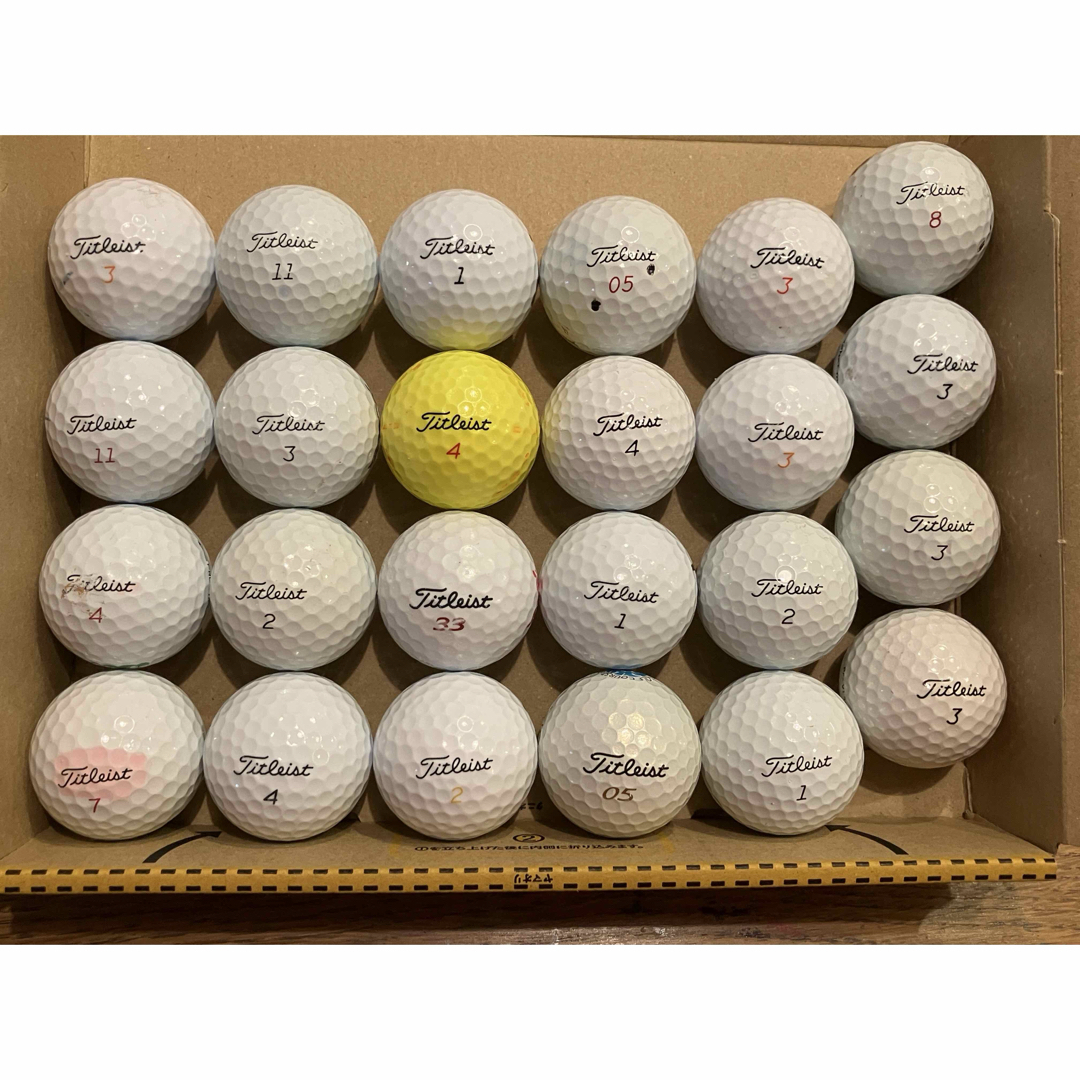 S110】Titleist PRO V1 黄 23年 ロストボール 24球