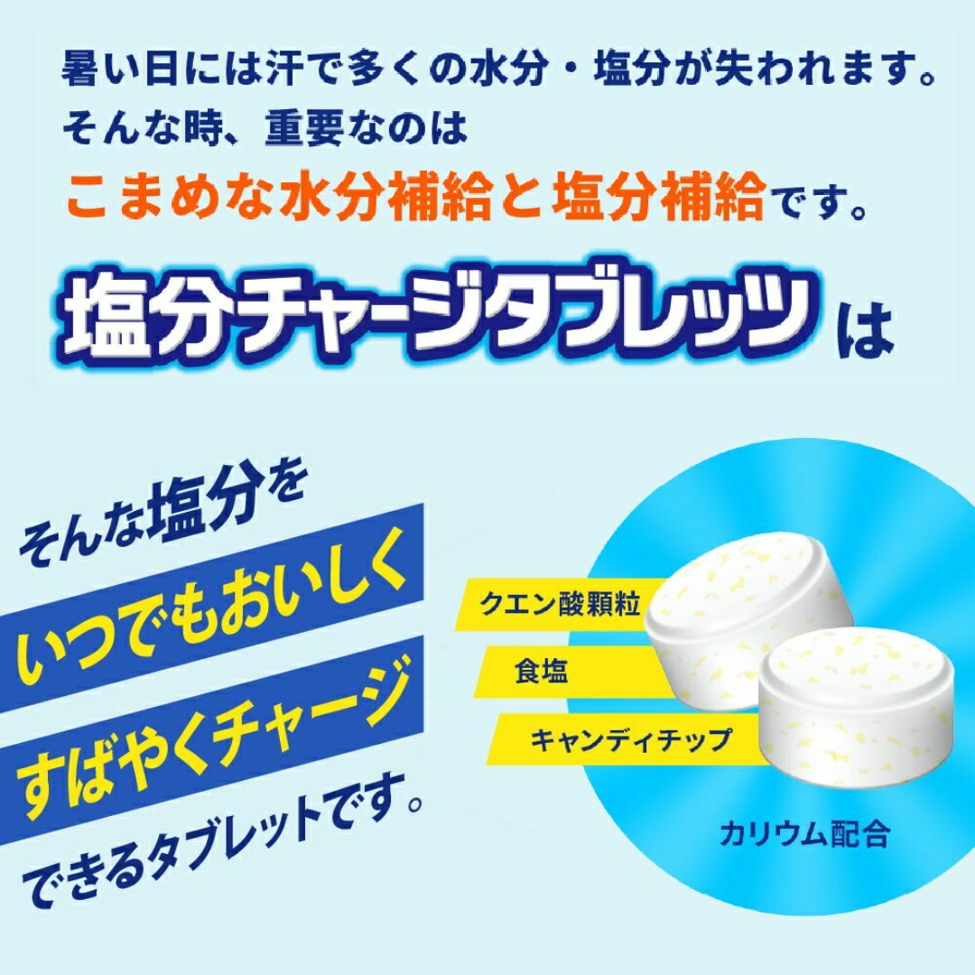 【 送料無料 あす楽 】 カバヤ食品 塩分チャージ タブレッツ スポーツドリンク 81g× 12個 塩分補給 塩タブレット 塩分 タブレット 差し入れ 仕送り 熱中症 暑さ 対策 栄養補給 食品/飲料/酒の食品(菓子/デザート)の商品写真