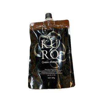 クロ(KURO)のバランローズ KUROクリームシャンプー ダークブラウン×1個 400g未開封(白髪染め)