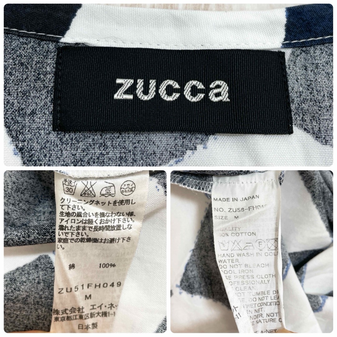 ZUCCa - zucca フレアワンピース チュニック M 綿100% 日本製 夏