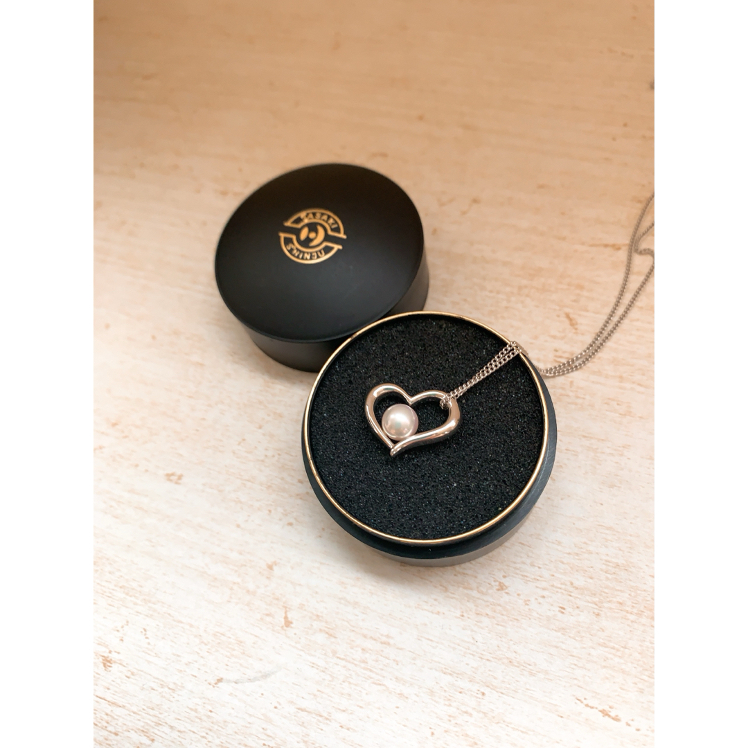 TASAKI(タサキ)の【未使用】TASAKI タサキ　ネックレス　シルバー　1粒パール　ハート　人気 レディースのアクセサリー(ネックレス)の商品写真