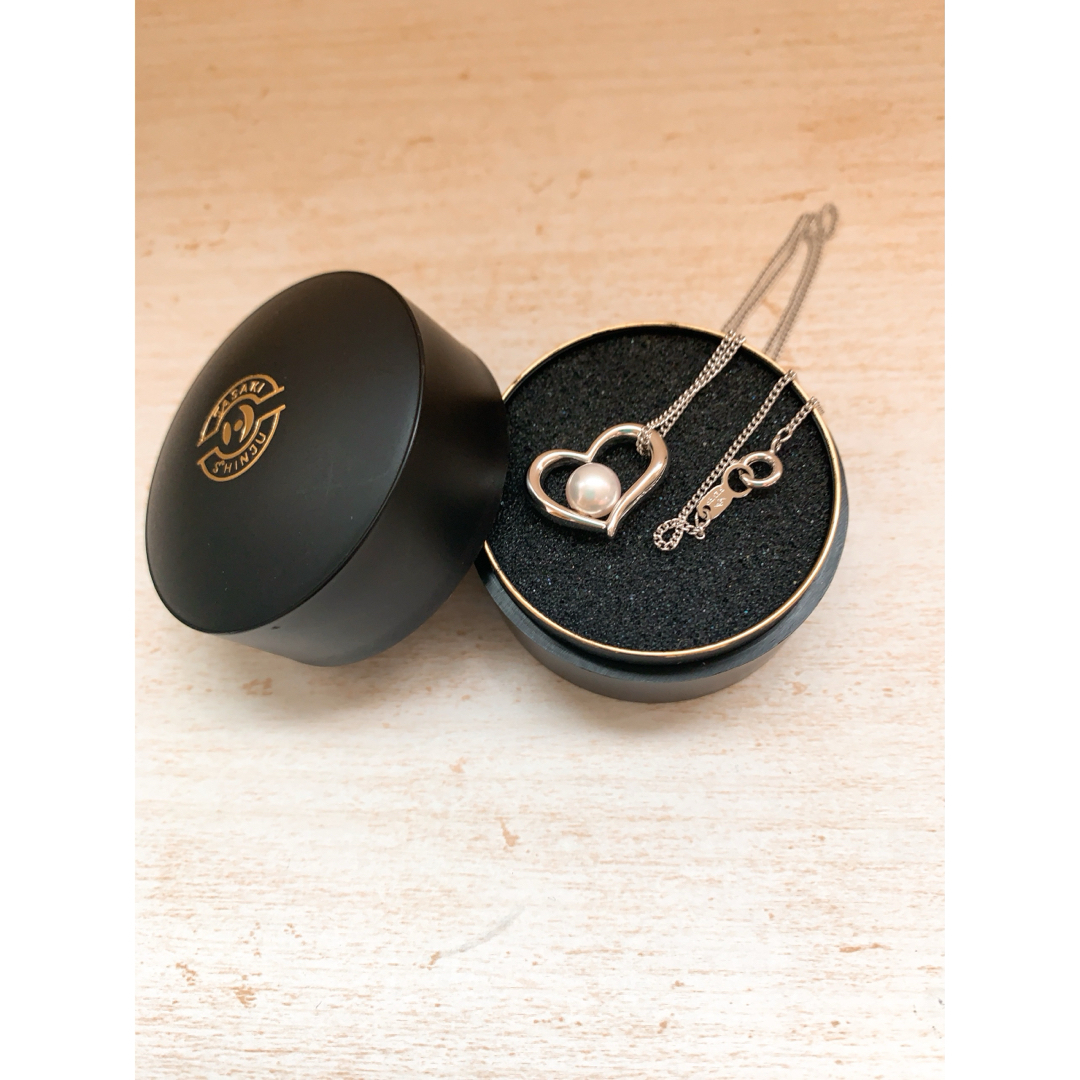 TASAKI(タサキ)の【未使用】TASAKI タサキ　ネックレス　シルバー　1粒パール　ハート　人気 レディースのアクセサリー(ネックレス)の商品写真