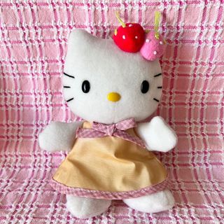 ハローキティ(ハローキティ)の激レア☆レトロ☆ハローキティ　いちご　ストロベリー　ぬいぐるみ　マスコット(ぬいぐるみ)