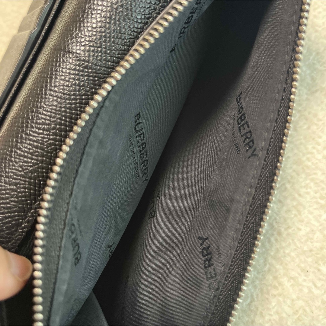 BURBERRY】バーバリー 二つ折り財布 レザー レディース 黒