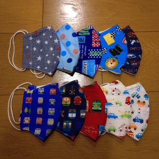 ハンドメイド　子供用マスク　5枚セット　男の子(その他)