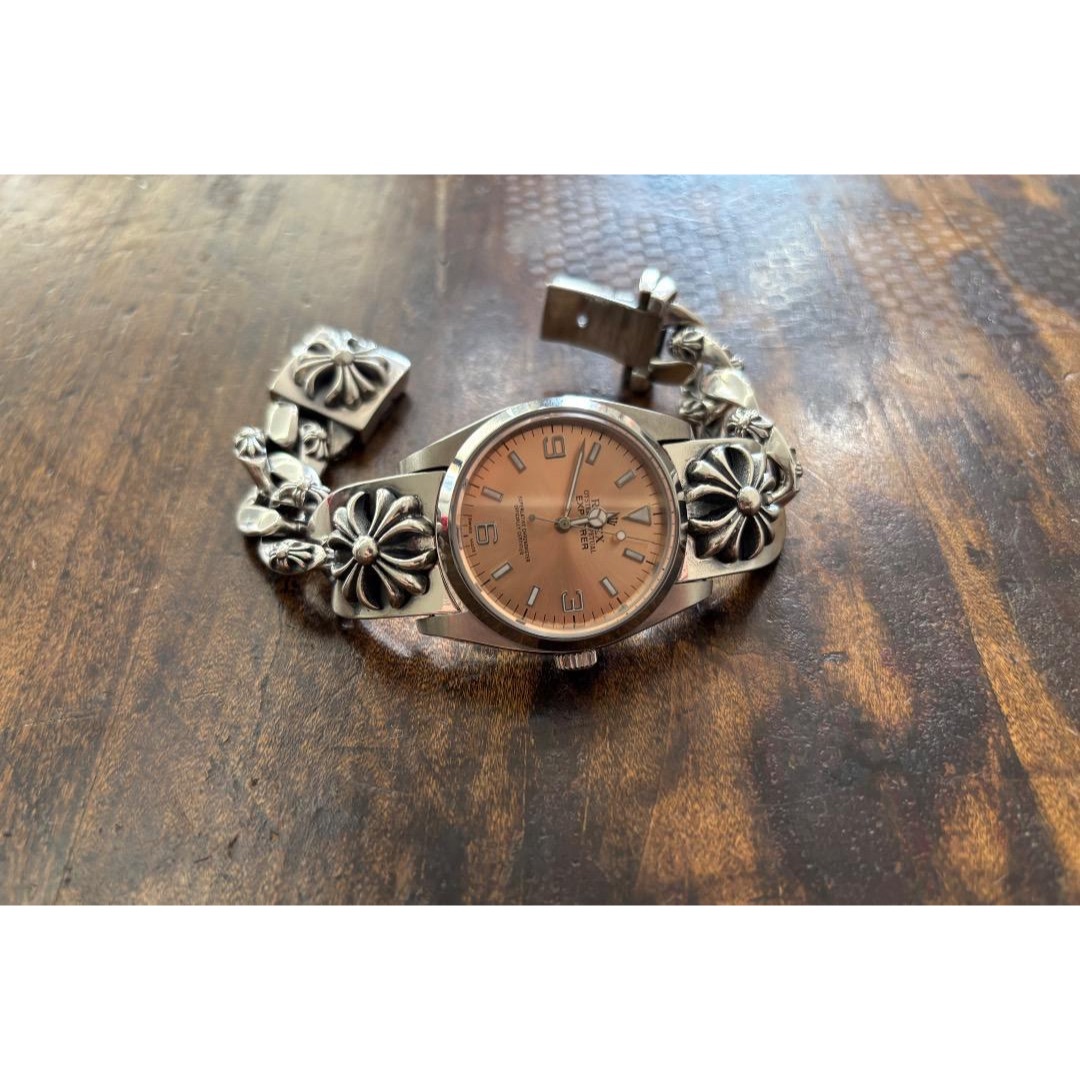 Watch ハーフフラワーウォッチベルト 15.5cm JB118 925刻印の