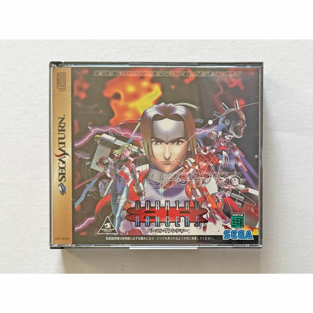 SEGA(セガ)のセガサターン バーニングレンジャー 帯ハガキCDあり　Sega Saturn エンタメ/ホビーのゲームソフト/ゲーム機本体(家庭用ゲームソフト)の商品写真