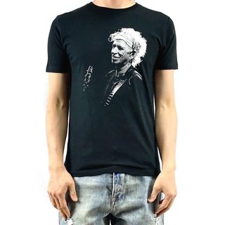 新品 キースリチャーズ ローリングストーンズ ギタリスト バンド Tシャツ(Tシャツ/カットソー(半袖/袖なし))