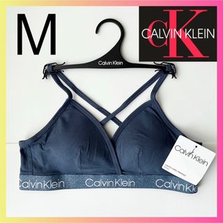カルバンクライン(Calvin Klein)の下着 usa レア 新品 カルバンクライン パット ブラ 淡いネイビー M(ブラ)