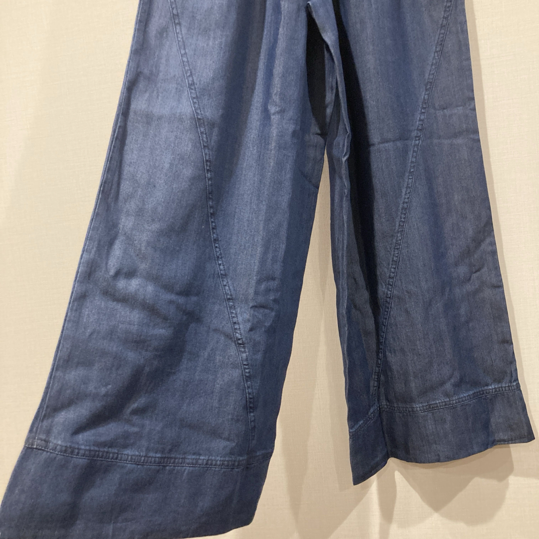 ★新品未使用★ワイドパンツ テンセルパンツ ブルー レディースのパンツ(カジュアルパンツ)の商品写真