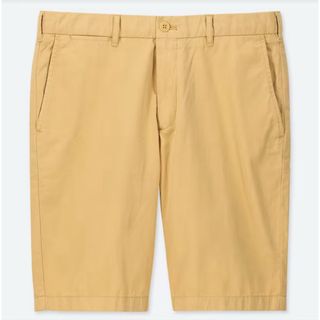 ユニクロ(UNIQLO)のユニクロ　チノハーフパンツ イエロー サイズS(ショートパンツ)