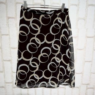 良品★opti ミディ丈スカート フレア シアー 薄手 きれいめ 春夏 L